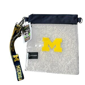 University of Michigan Little Earth Clear Strap Bag